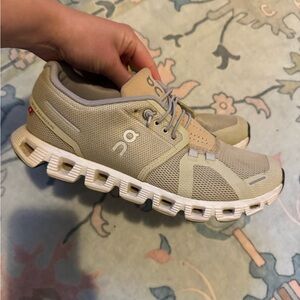 On Running Light Tan Sneakers